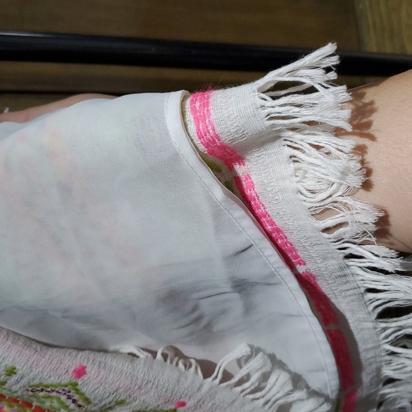 NEW SUPPLY & DEMAND DRESS BOHO SIZE LARGE CREAM COLORFUL EMBROIDERY - Picture 4 of 6